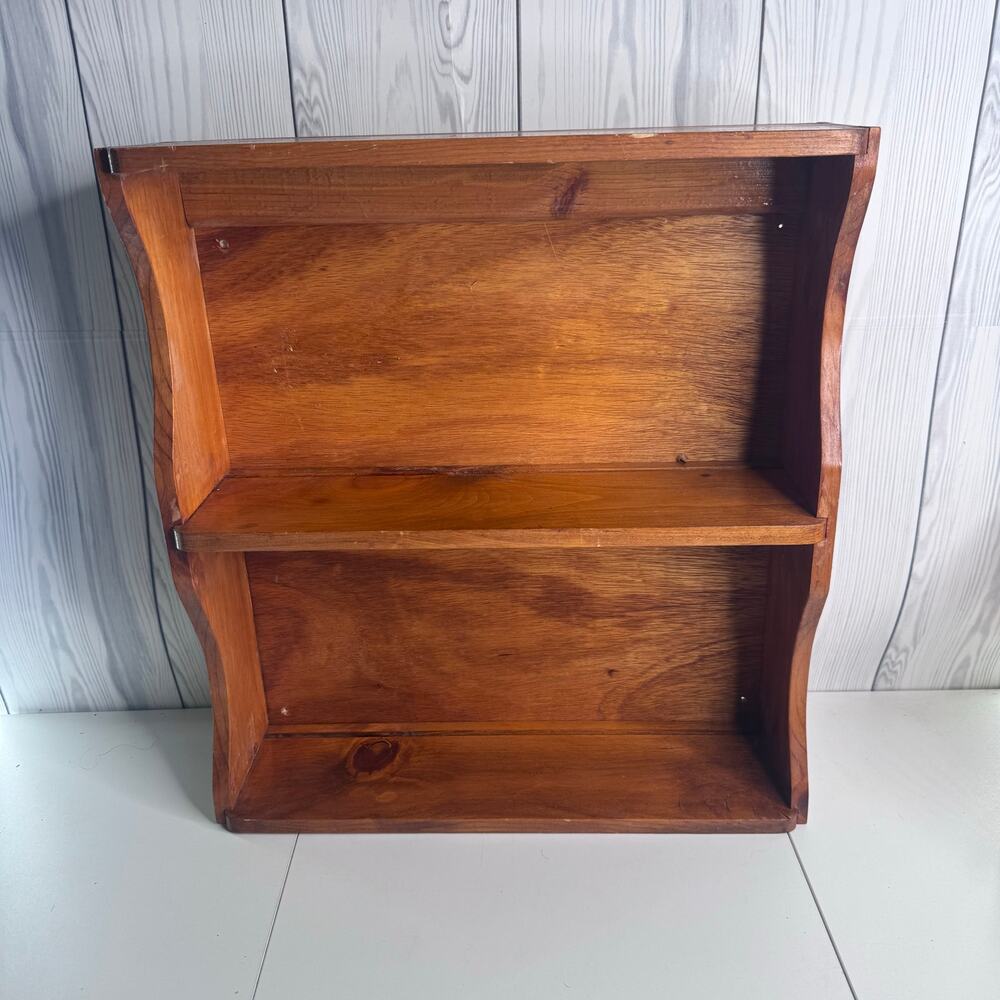 2 Tier Vintage Display Shelf - Wall Hanging Decorative Plate Kitchen Storage